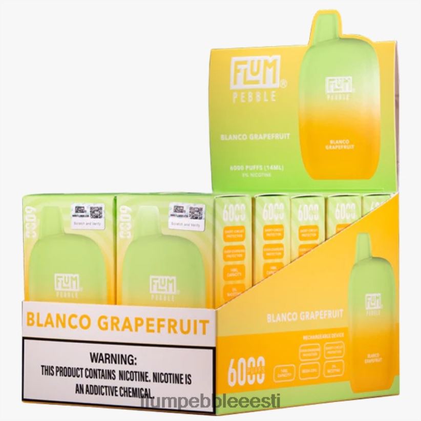 FLUM PEBBLES 6000 pahvi 10 pakki blanco greip - Flum Pebble Eesti H02TXF11