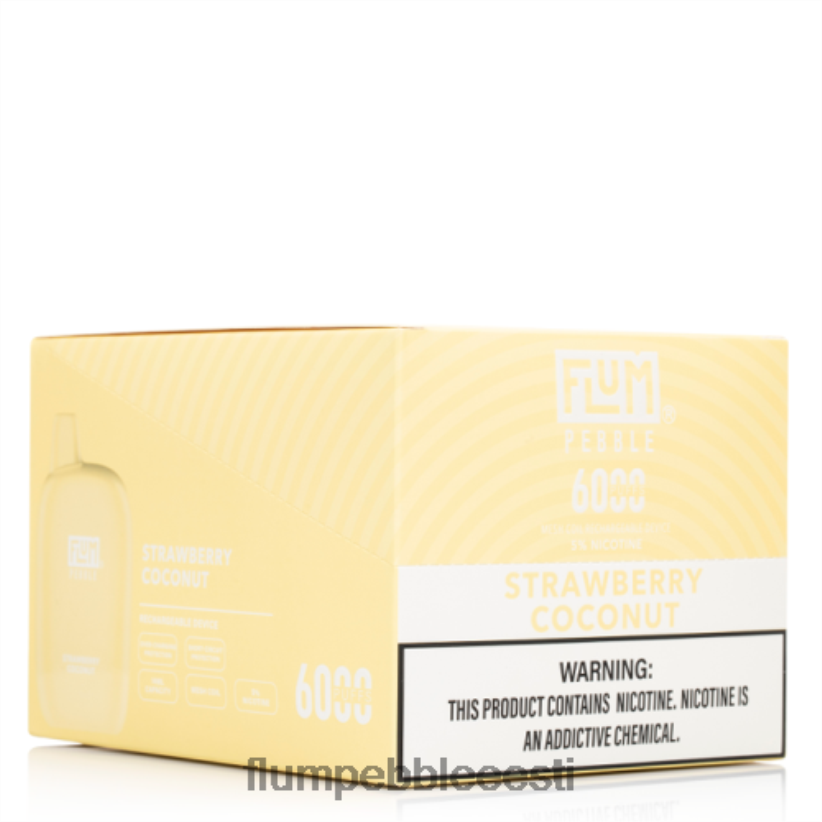 FLUM PEBBLES 6000 pahvi 10 pakki maasika kookospähkel - Flum Pebble Vape Eesti H02TXF73