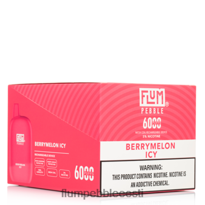 FLUM PEBBLES 6000 pahvi 10 pakki marjamelon jäine - Flum Float Flavors H02TXF8