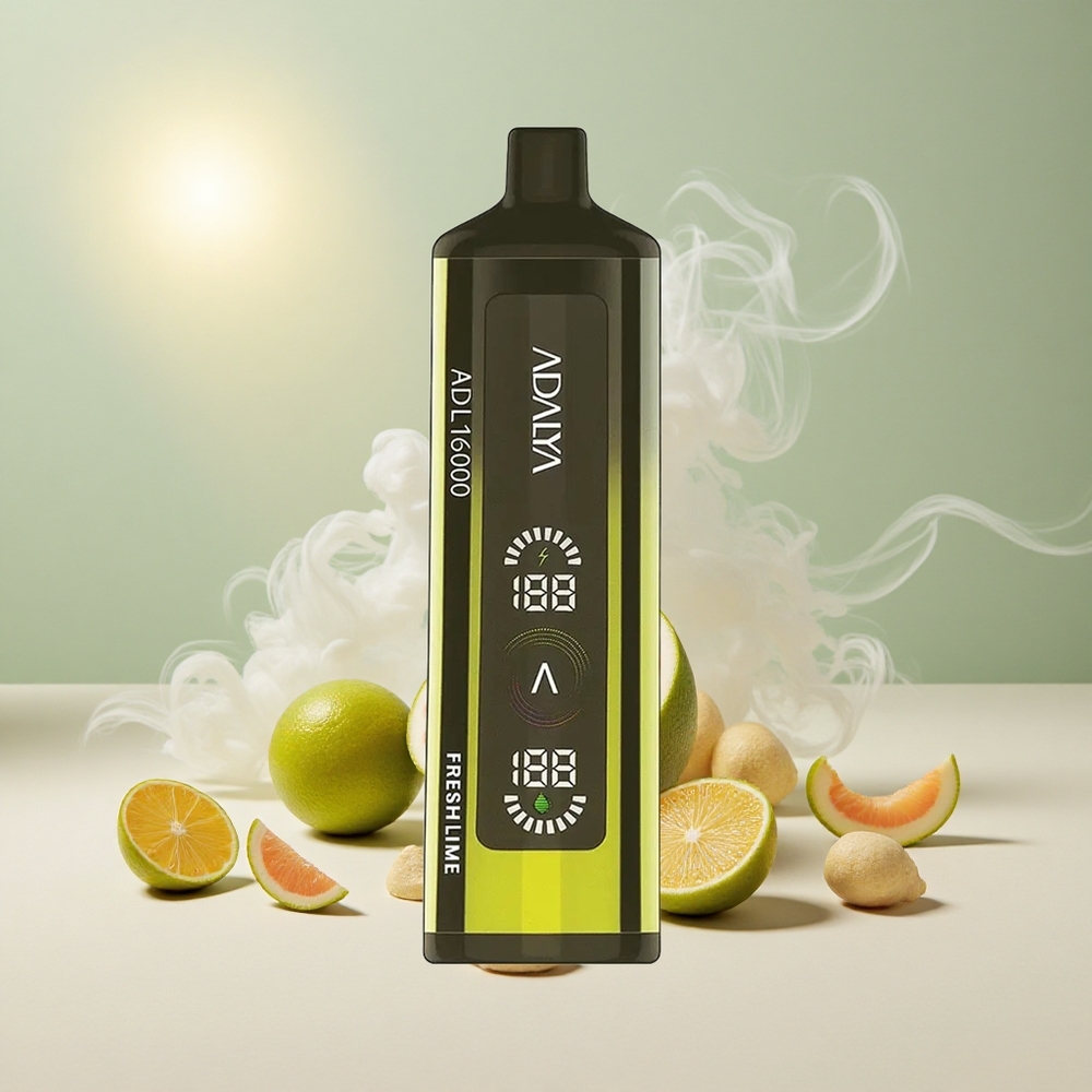 Adalya ADL 16000 PRO Puffspud Ühekordne Vape Värsked Laimi 25ml