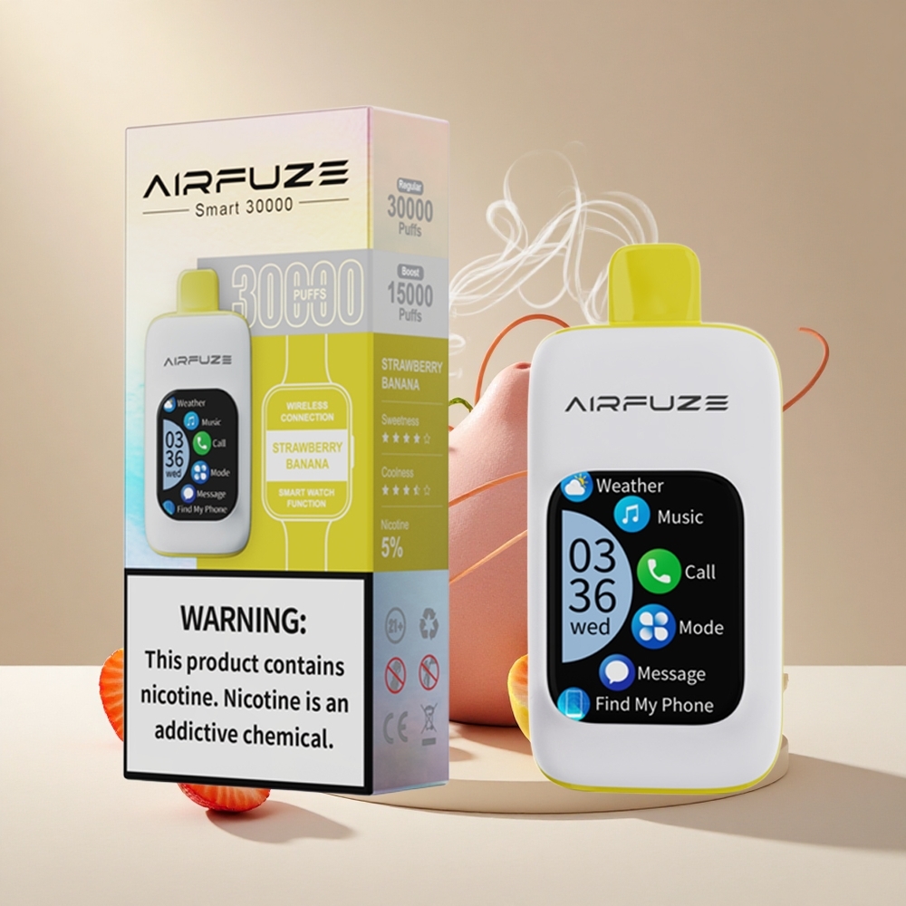 AirFuze Smart 30000 Puffs Ühekordne Vape Maasikas-Banaan 900mAh