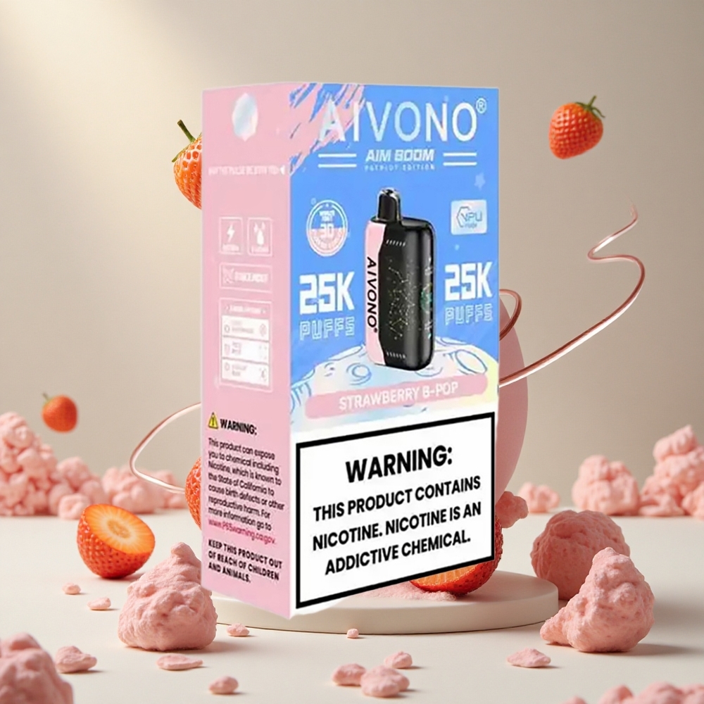 Aivono Aim Boom 25000 Puffs Ühekordne Vape Maasika B Pop 28ml