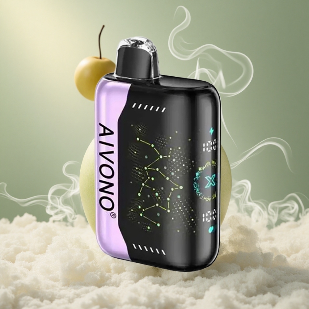 Aivono Aim Boom 25000 Puffs Ühekordne Vape Roheline Õun Viinamari