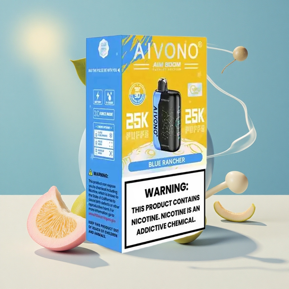 Aivono Aim Boom 25000 Puffs Ühekordne Vape Sinine Rancher 28ml