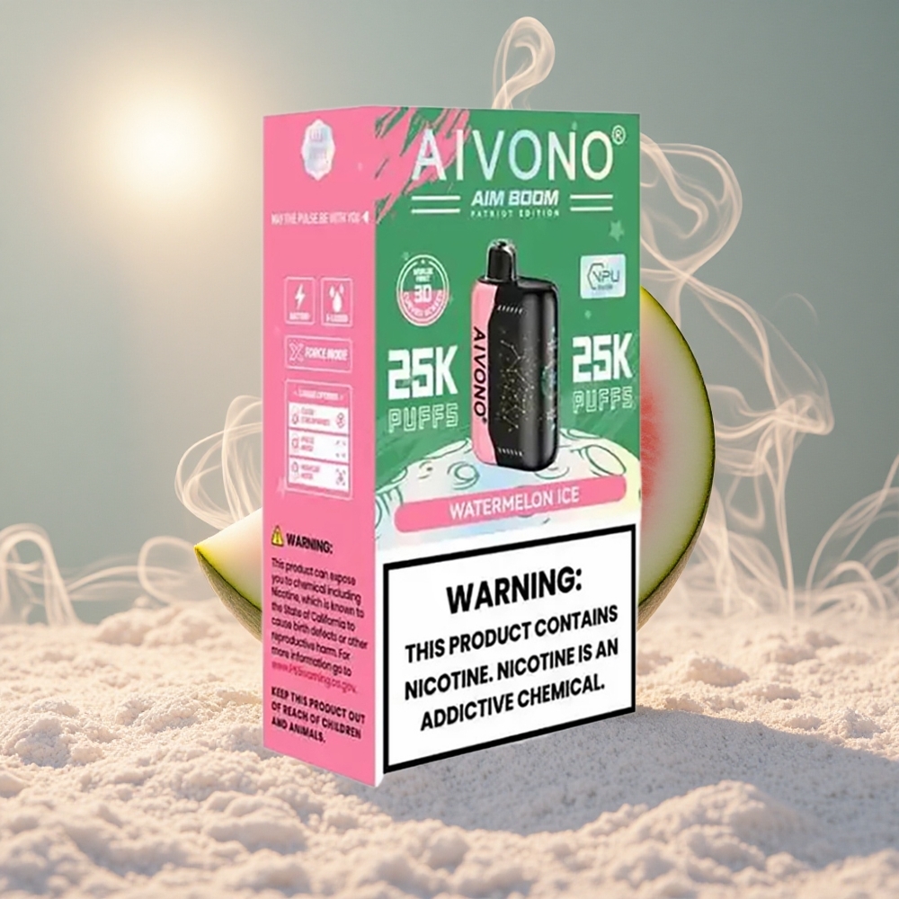 Aivono Aim Boom 25000 Puffs Ühekordne Vape Vesimelonijää 0%,2%,3%,5% Nikotiini
