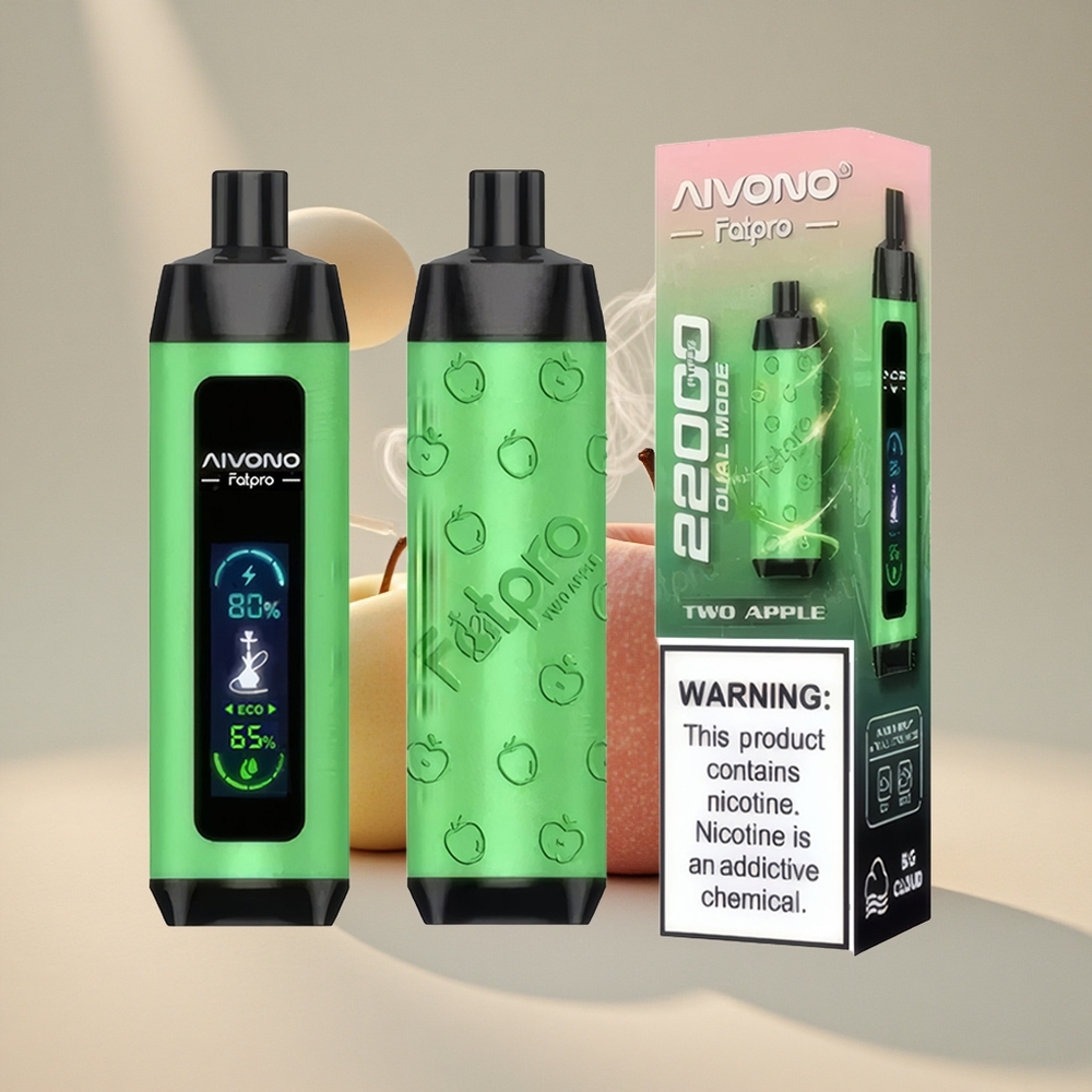 Aivono Aim Fatpro 22000 Puffs Kahe Õuna Maitsega 0%,2%,3%,5% Nikotiini