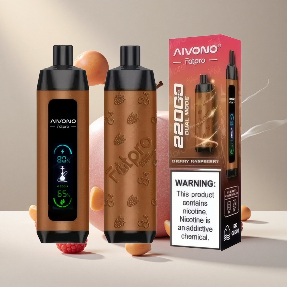 Aivono Aim Fatpro 22000 Puffs Ühekordne Vape Kirsi Vaarikas 28ml