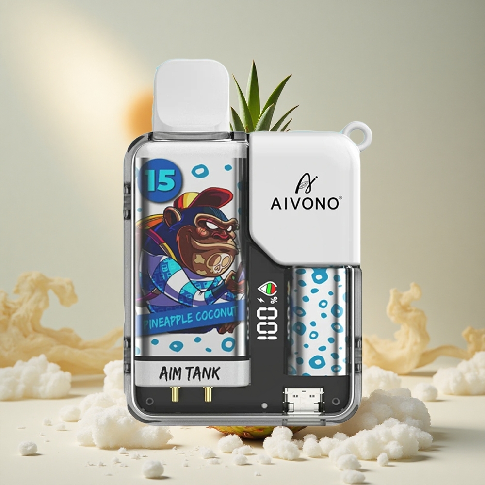 Aivono Aim-Tank 9500 Puffs Ananass-Kookos Ühekordne Vape 18ml