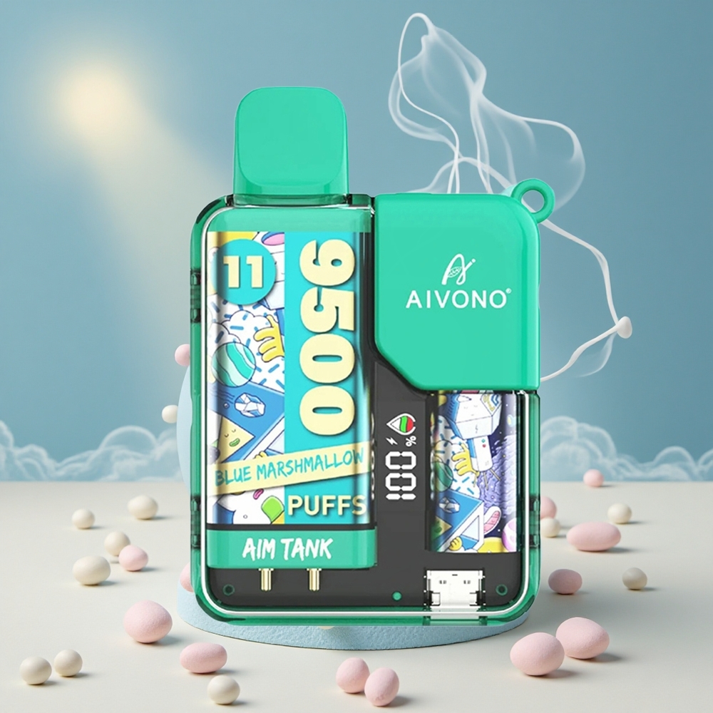 Aivono Aim Tank 9500 Puffs Ühekordne Vape Sinine Vahukommi 18ml