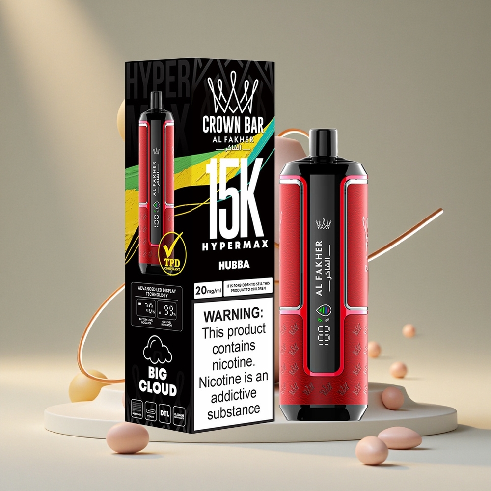Al Fakher Crown Bar 15000 Puffs Ühekordne Vape Kit Hubba