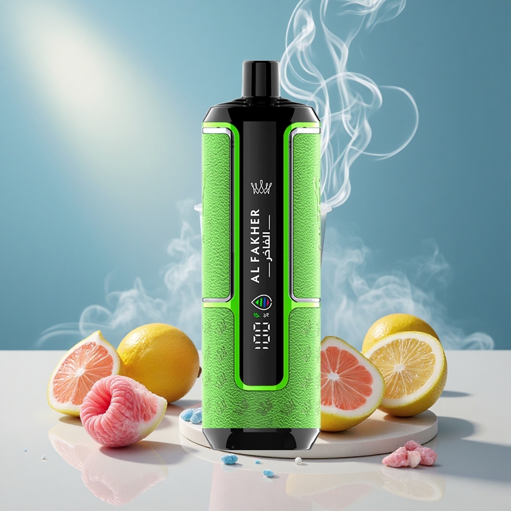 Al Fakher Crown Bar 15K Puffs Hypermax Ühekordne Vape Kit Sinised Vaarjad Sidrunimahl