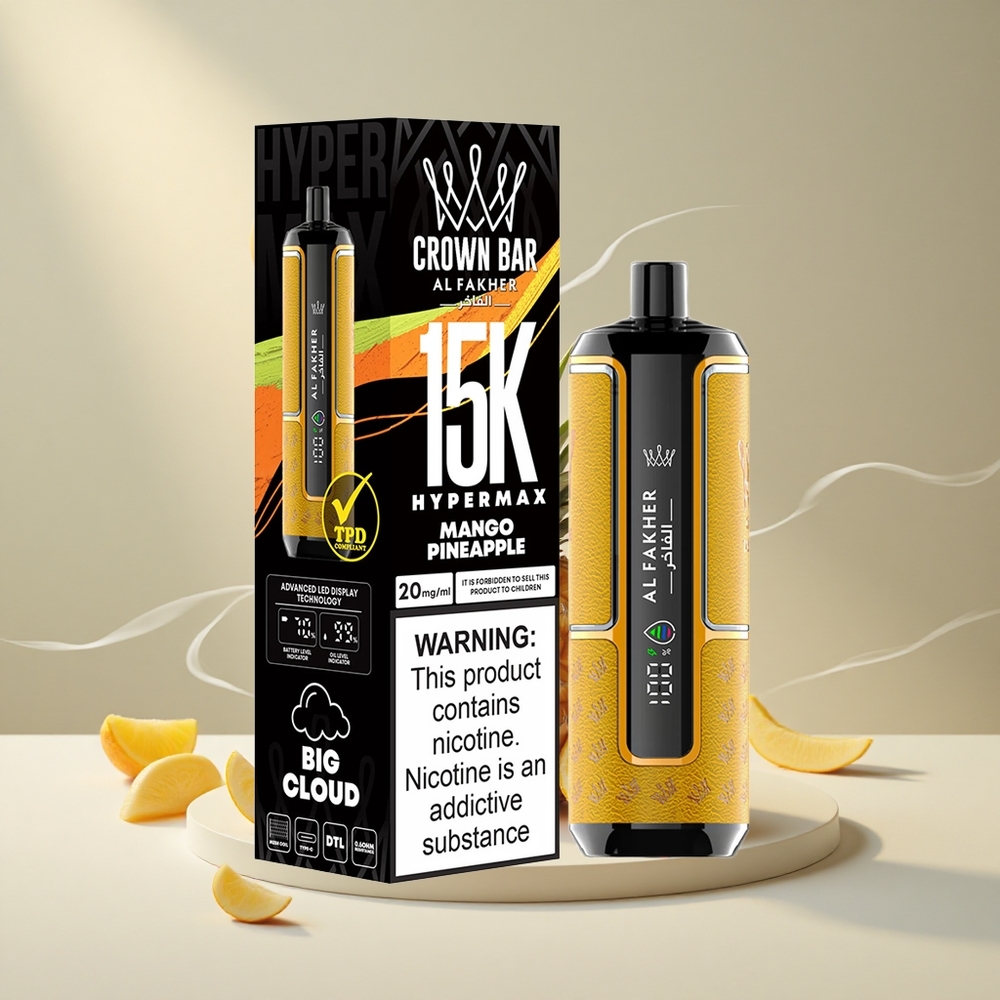 Al Fakher Crown Bar 15K Puffsvõime Käsitsi Aurutaja Mango-Ananas