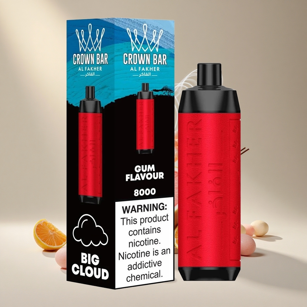 Al Fakher Crown Bar 8000 Puffs Gumimaitseline Ühekordne Vape 18ml