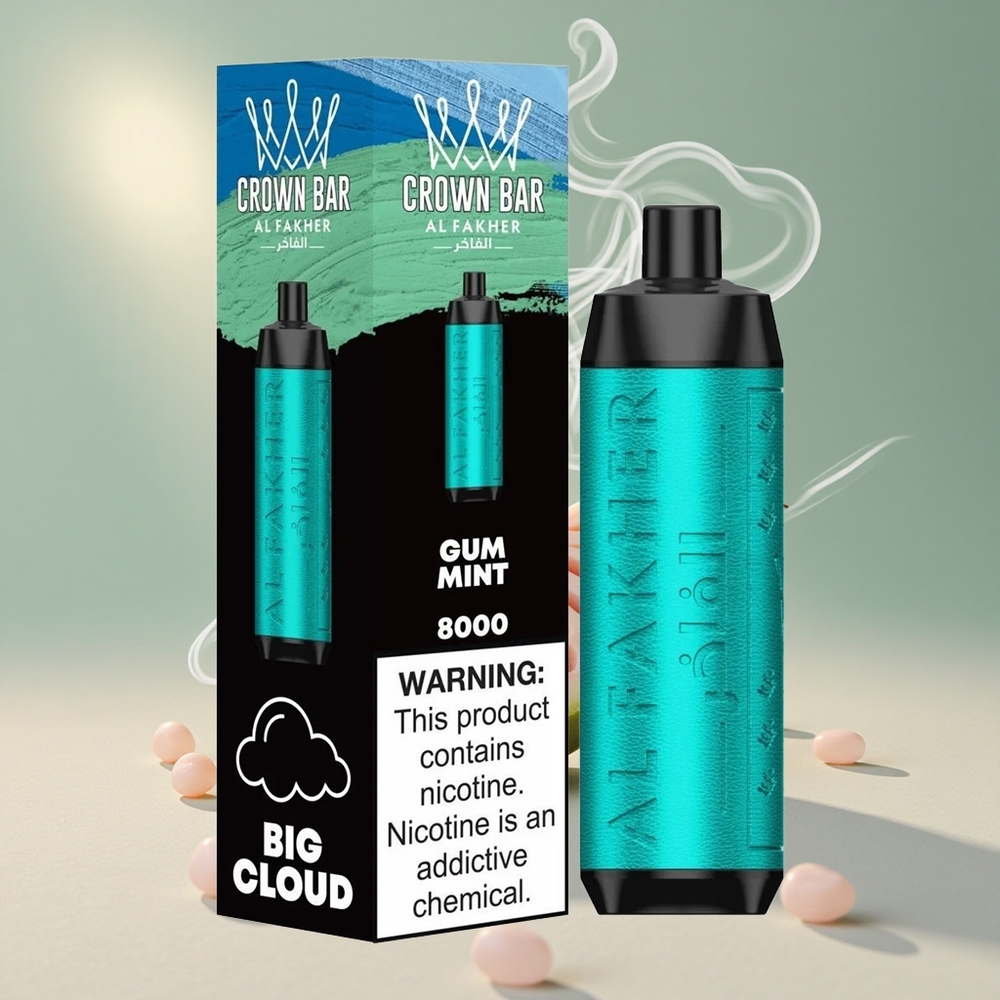 Al Fakher Crown Bar 8000 Puffs Gummi-mündiga Kompaktne