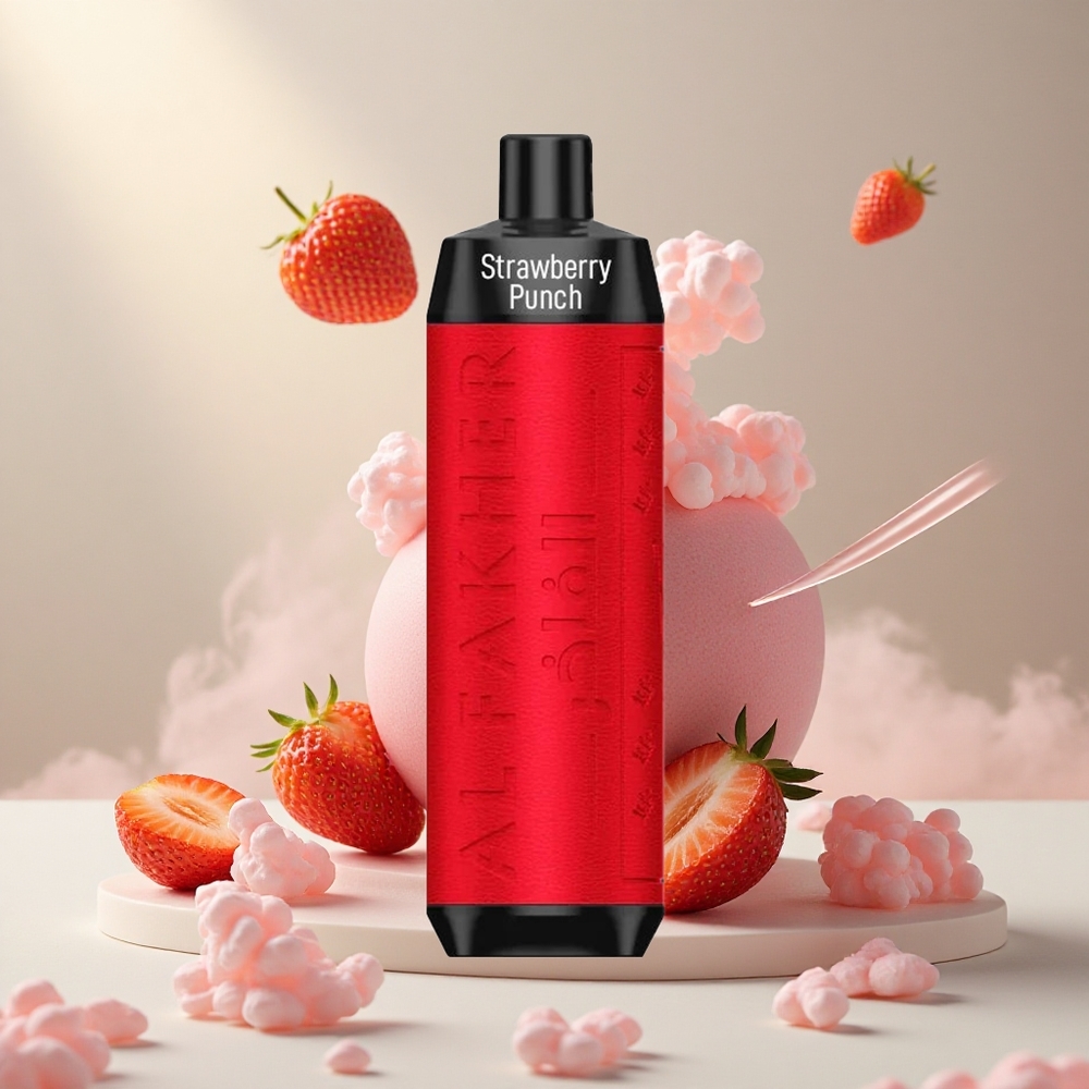 Al Fakher Crown Bar 8000 Puffs Maasikapunch 18ml Mahutavus