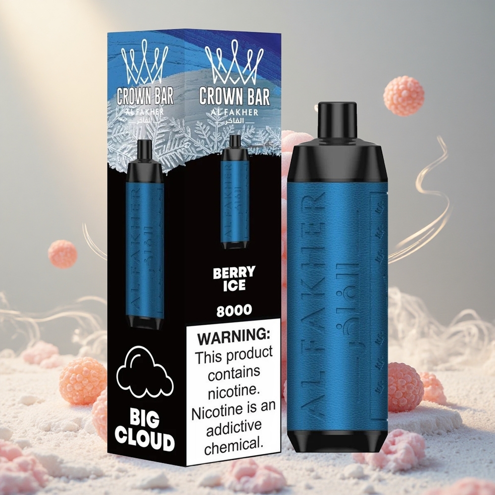 Al Fakher Crown Bar 8000 Puffs Marja-Jää Kompaktne