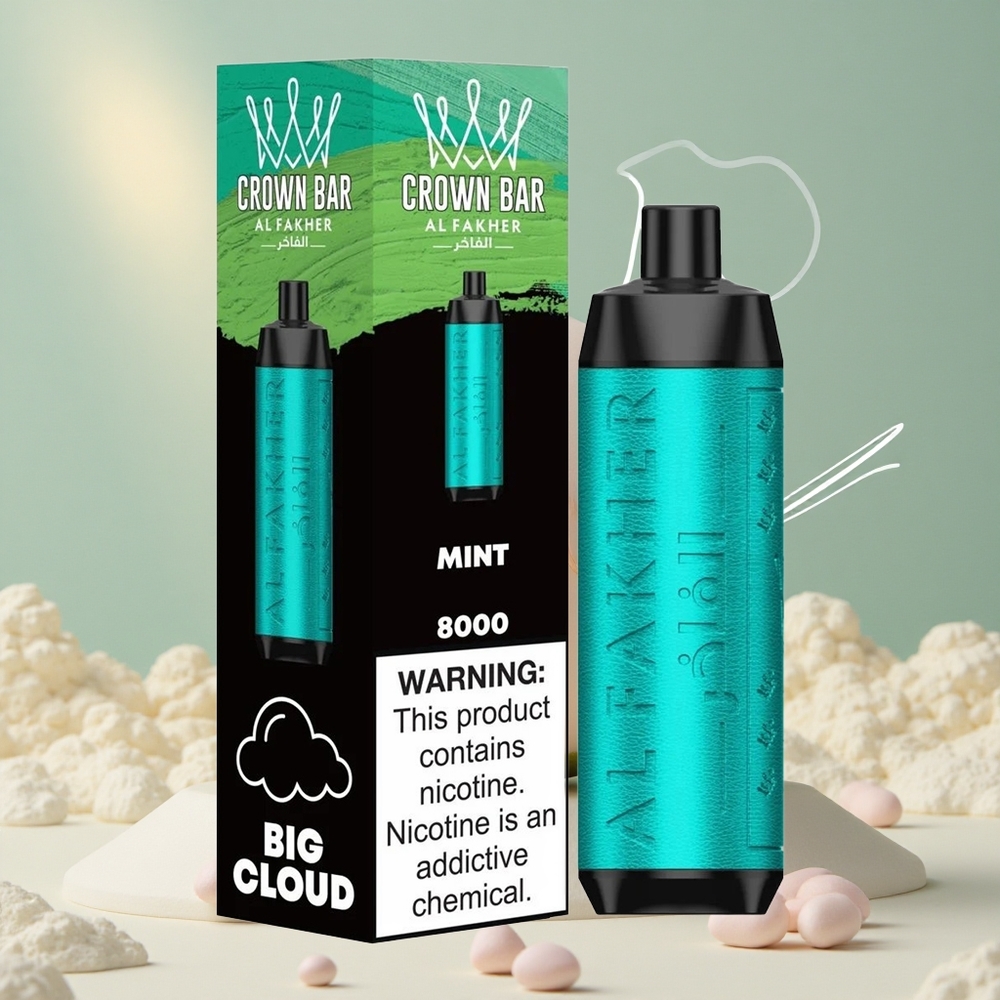 Al Fakher Crown Bar 8000 Puffs Mint-Menta Dispositiiv Vape