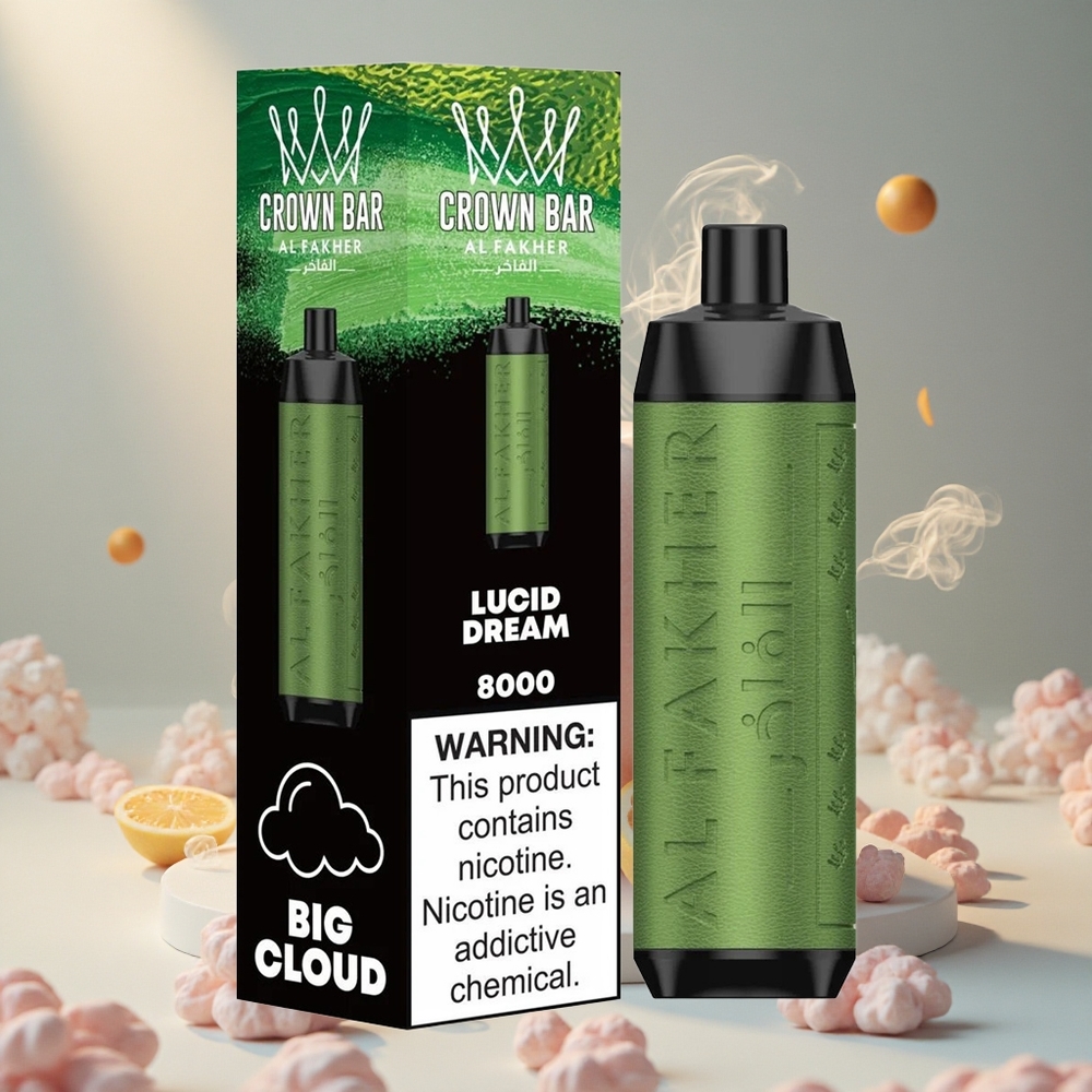 Al Fakher Crown Bar 8000 Selge Unenäu 18ml Mahutavusega