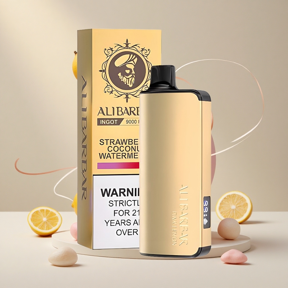 Alibarbar Ingot 9000 Puffs Ühekordne Vape Roosa Sidrun 2350mah