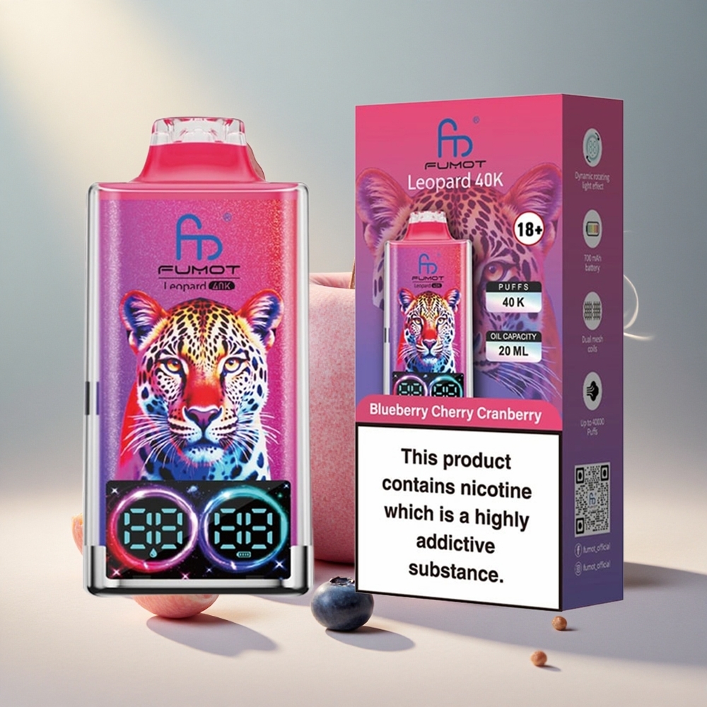 Fumot Leopard 40000 Puffs Mustikas Virsik Kukkurmarja Ühekordne Veip
