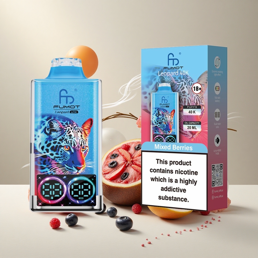 Fumot Leopard 40000 Puffs Segamari Ühekordne Vape 0%,2%,3%,5% Nikotiini