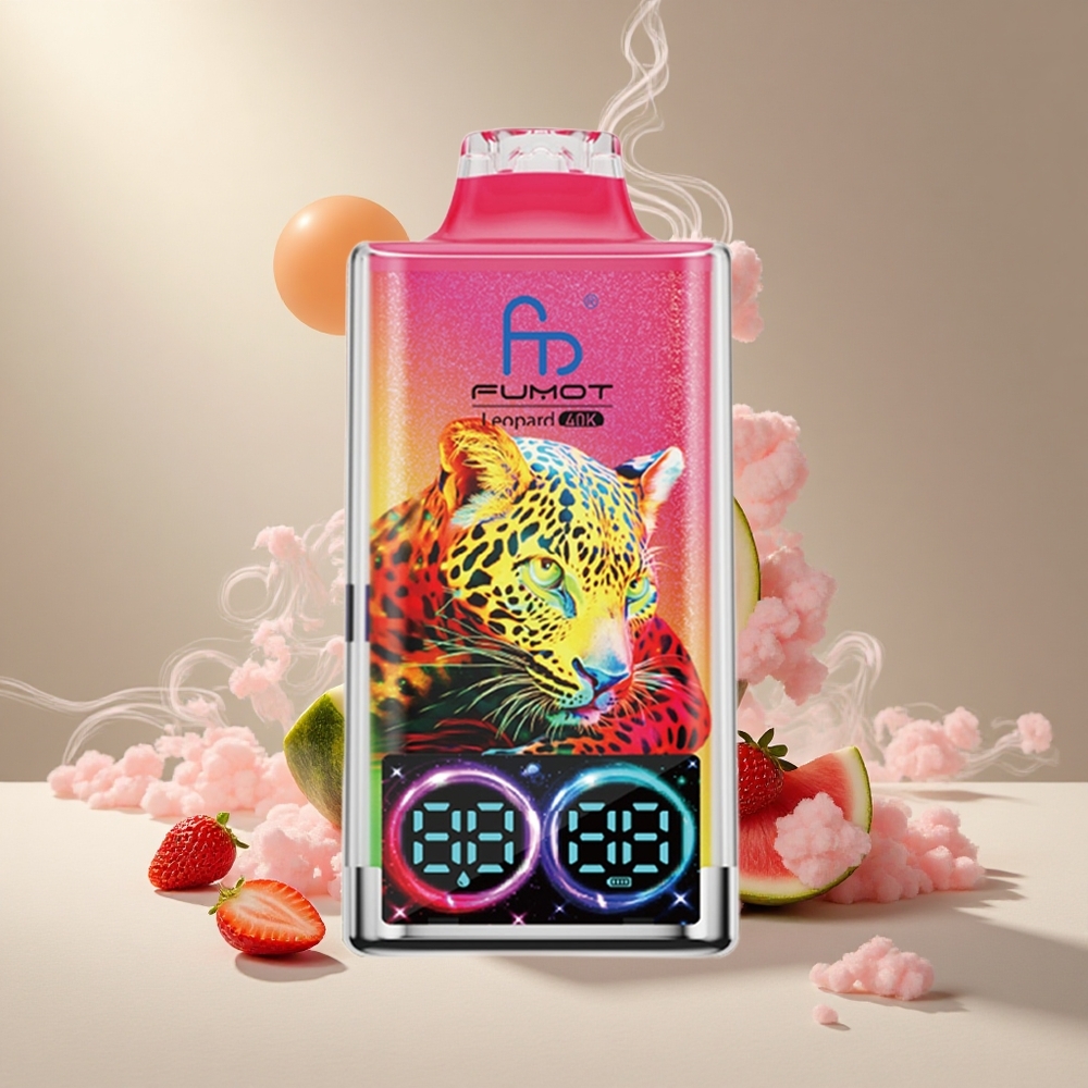 Fumot Leopard 40000 Puffs Ühekordne Vape Maasikas-Arbuus 0%,2%,3%,5% Nikotiini