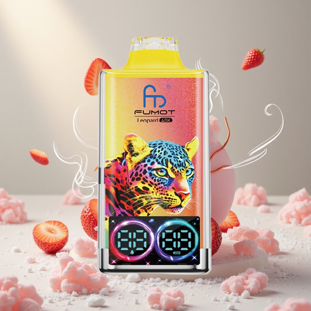 Fumot Leopard 40K Puffs 0%,2%,3%,5% Nikotiini Maasika-Jää Ühekordne Vape