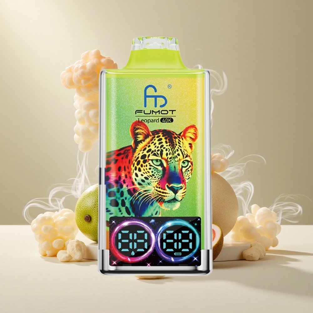 Fumot Leopard 40K Puffs Kiivi-Marakuuja-Guava Tüüp-C Laadimine