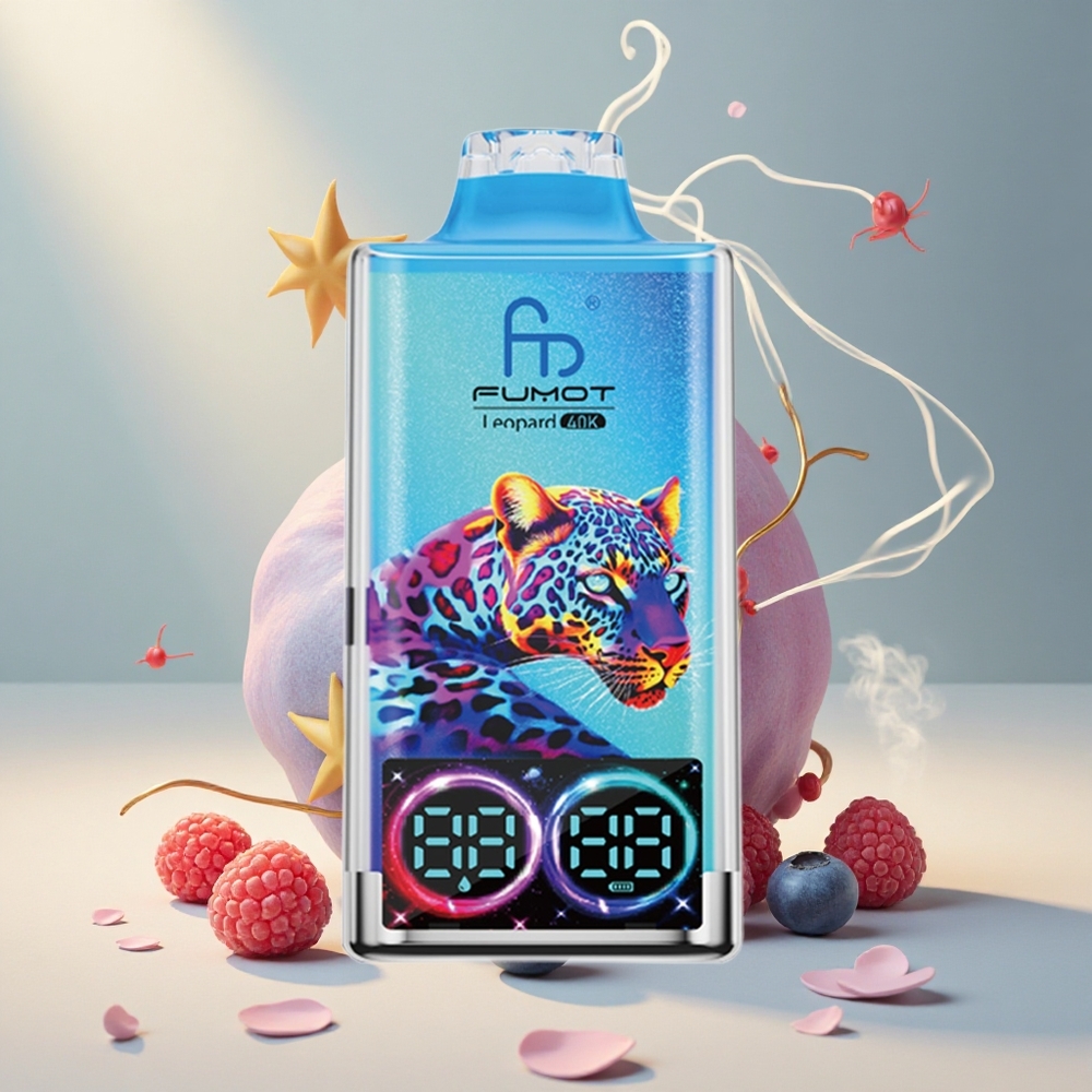 Fumot Leopard 40K Puffs Mustikamaasikas Ühekordne Vape 0%,2%,3%,5% Nikotiini