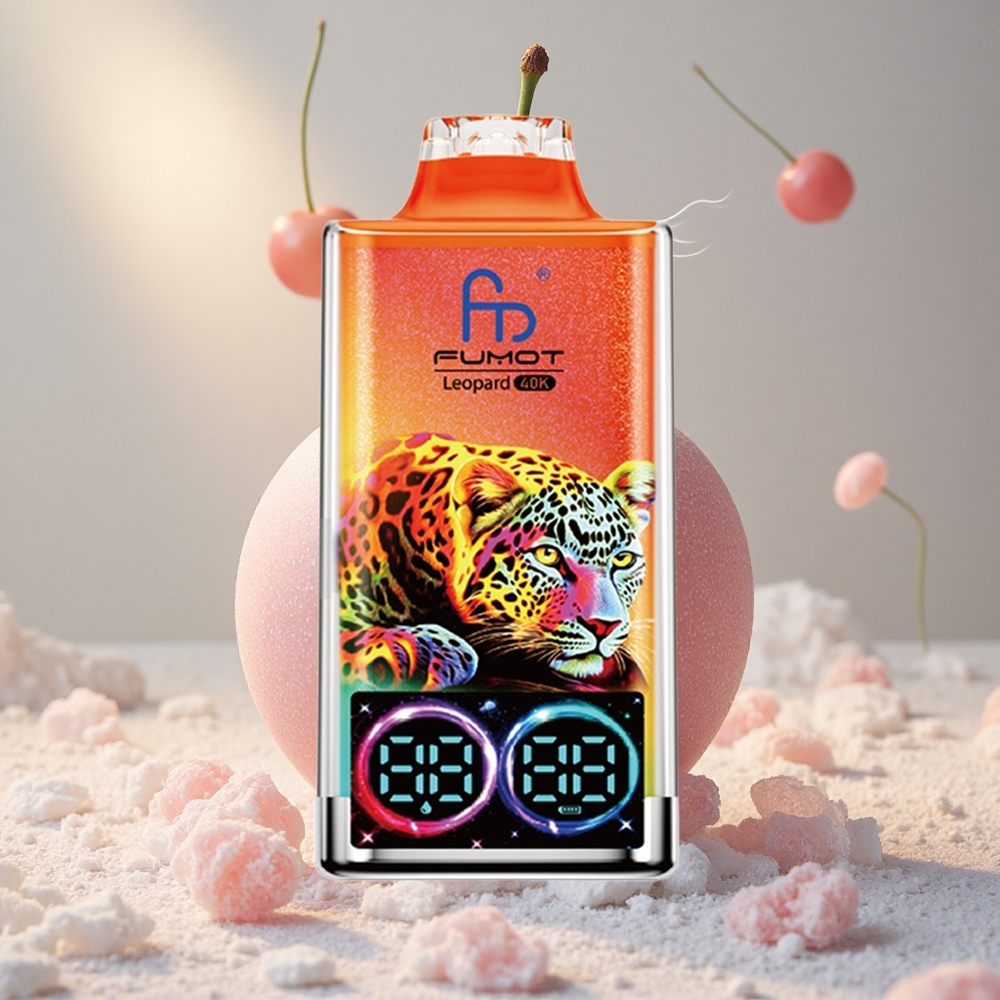 Fumot Leopard 40K Puffs Tüüp-C Laadimisega Kirss-Jää Ühekordne Vape