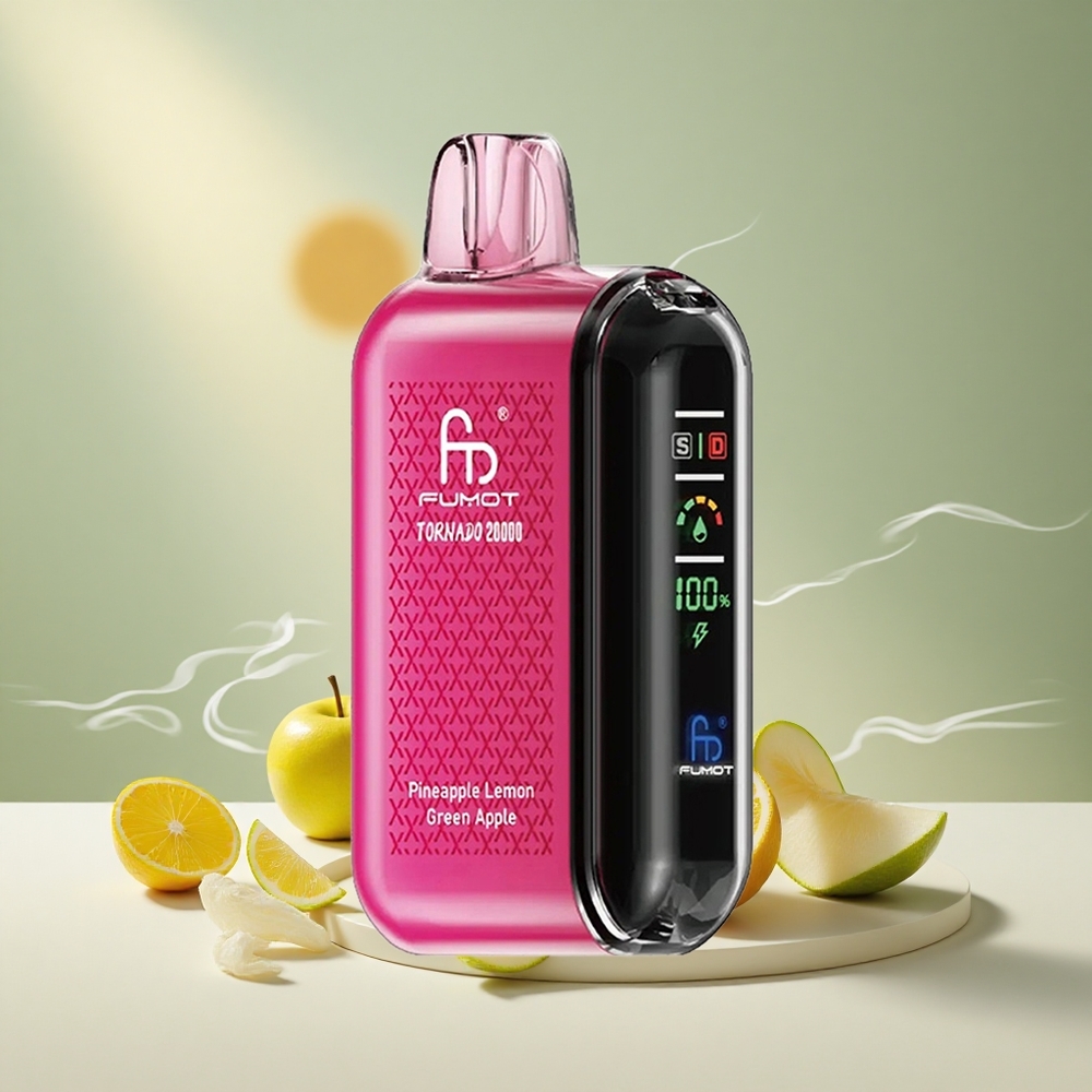 Fumot Tornado 20000 Puffs Dual Mesh Coil Ananass Sidrun Roheline Õun