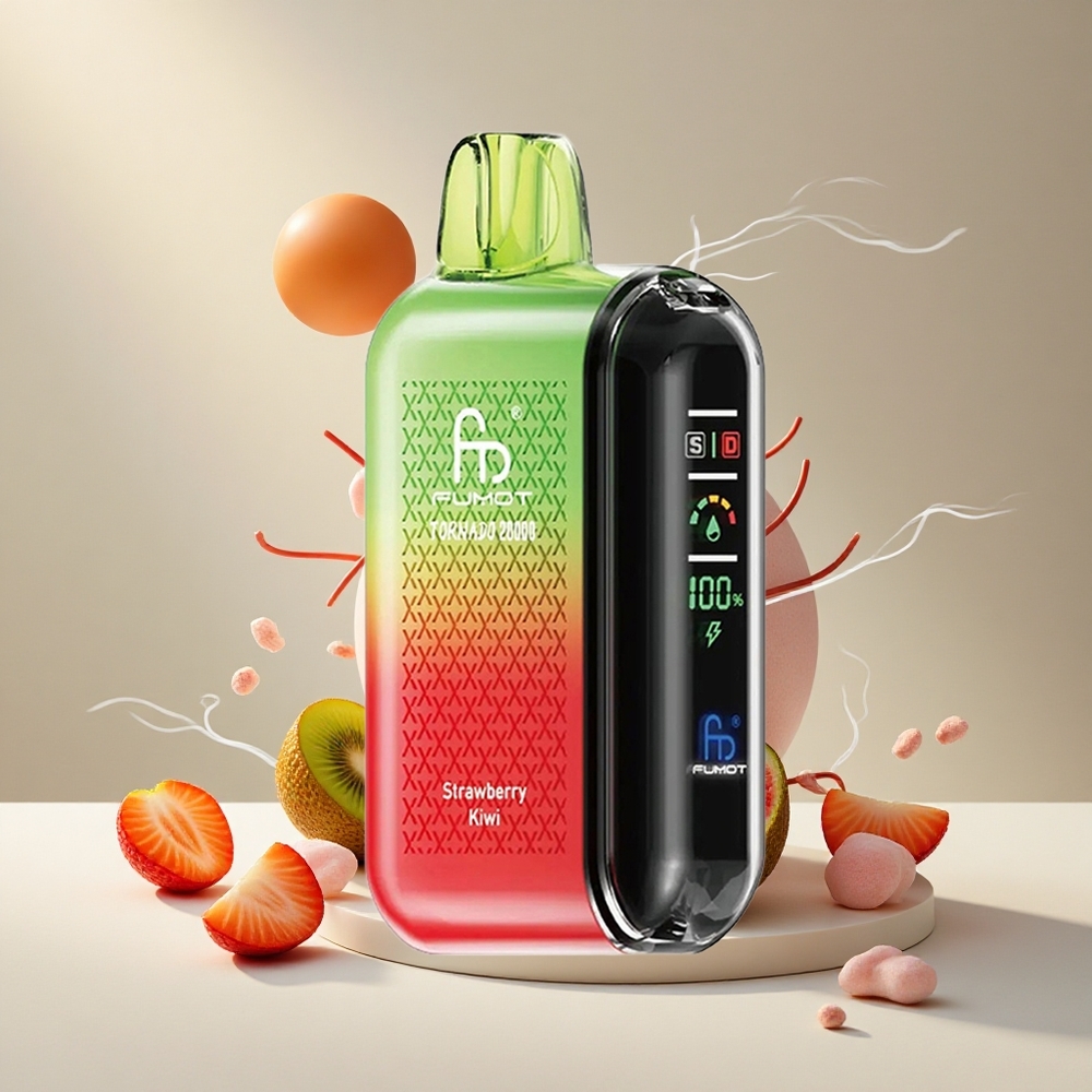 Fumot Tornado 20000 Puffs Dual Mesh Coil Maasika-Kiivi