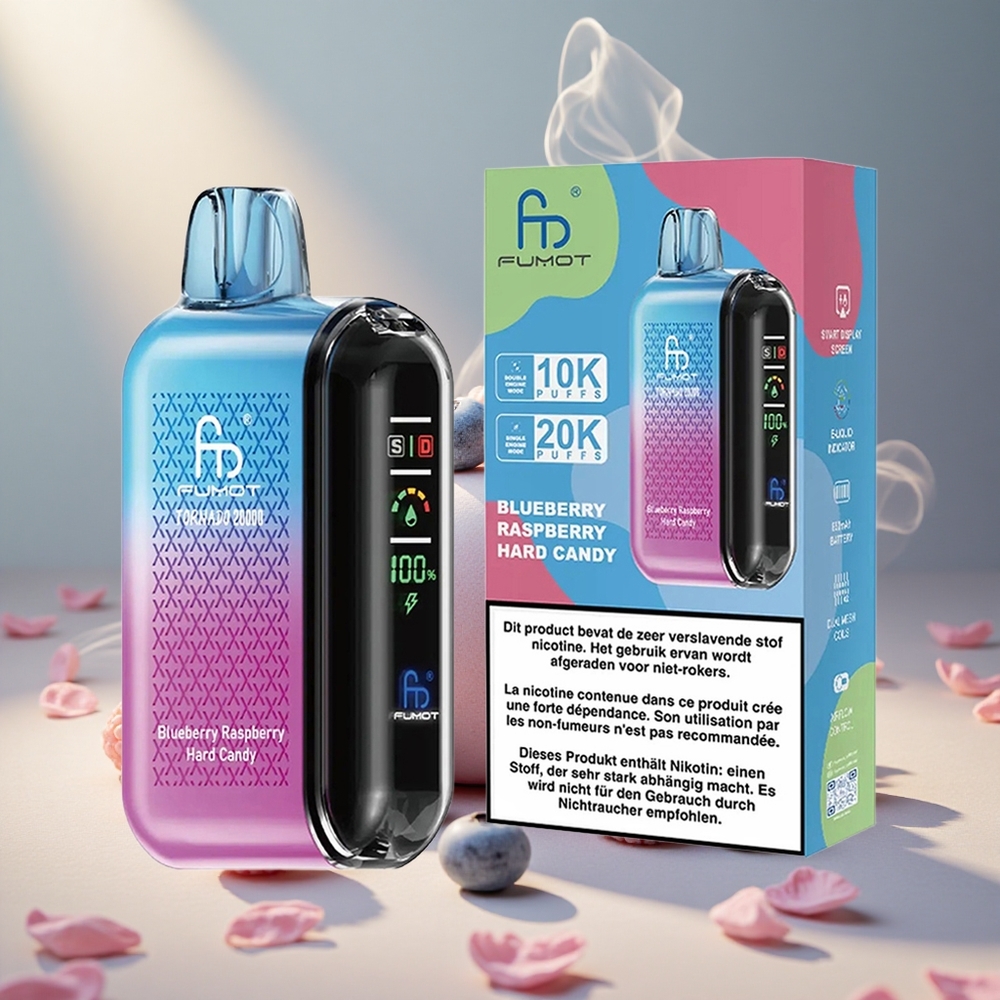 Fumot Tornado 20000 Puffs Mustikas Vaarik Kõva Komm 850mAh