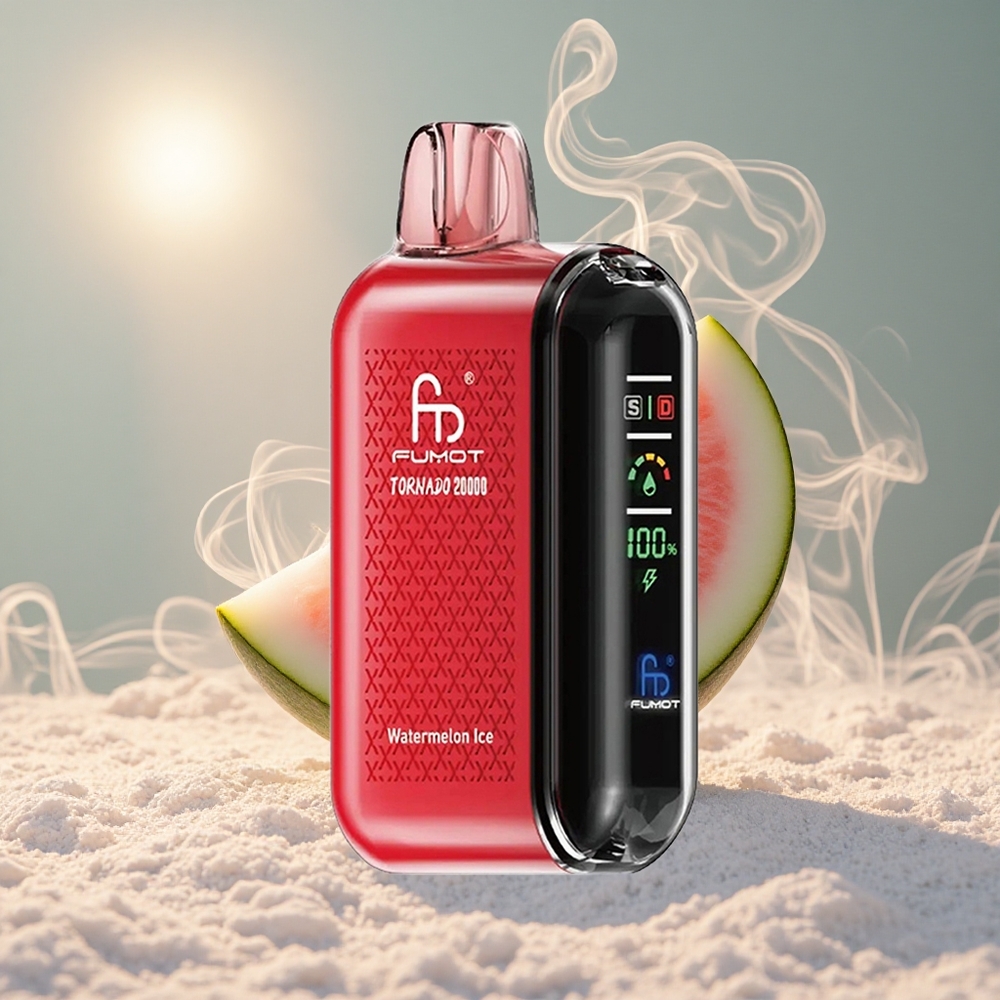 Fumot Tornado 20000 Puffs Taastlaaditav Akuga Arbuusi-Jää Ühekordne Vape
