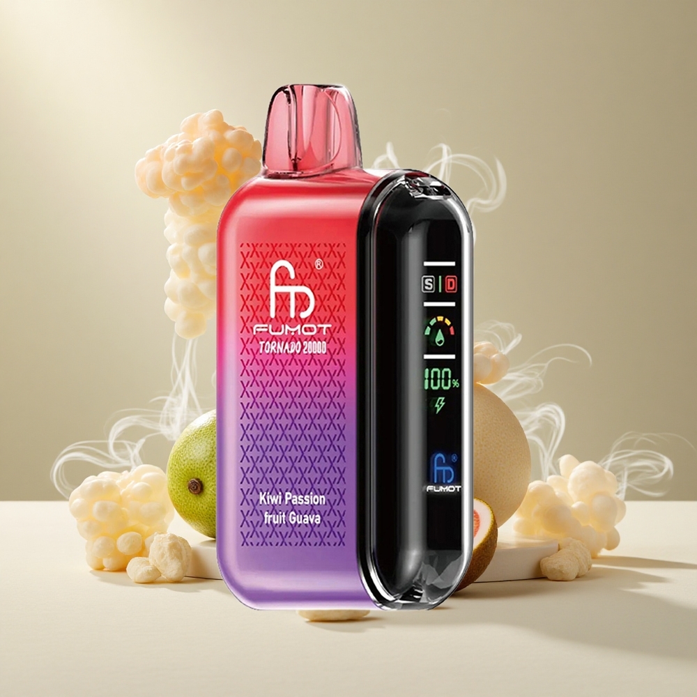 Fumot Tornado 20000 Puffs Ühekordne Auruti Kiivi-Marakuojaguava 850mAh Akuga