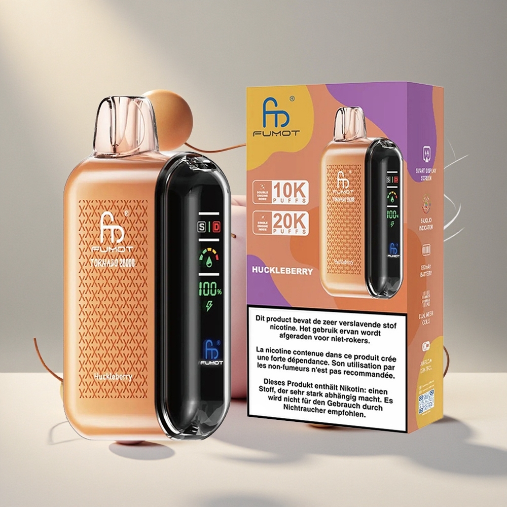 Fumot Tornado 20000 Puffs Ühekordne Vape Hucklepaju 20ml