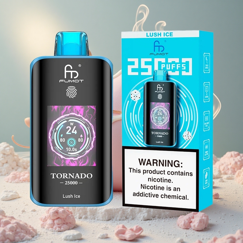 Fumot Tornado 25000 Puffs Laaditav Akuga Lush Ice