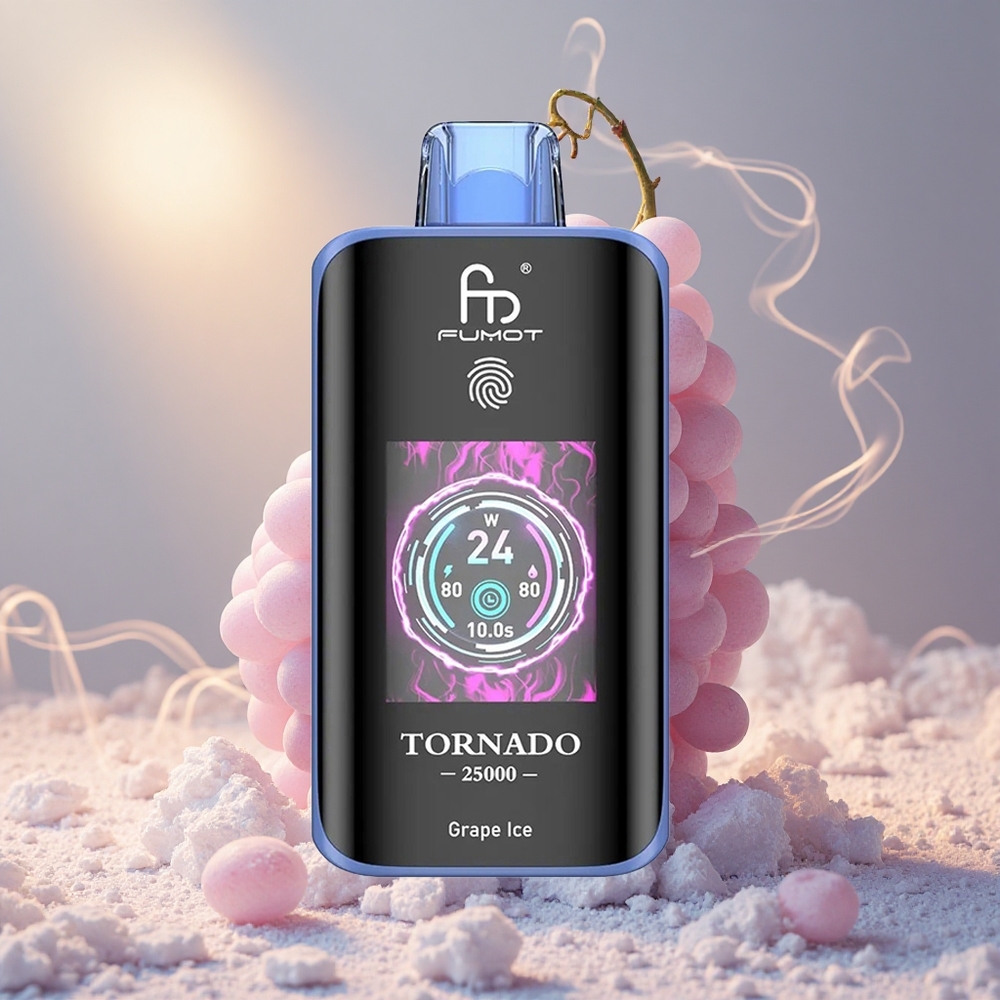 Fumot Tornado 25000 Puffs Laetav 700mAh Akuga Greipijää