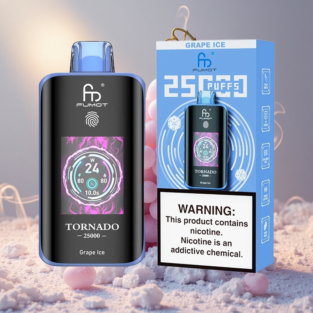 Fumot Tornado 25000 Puffs Laetav 700mAh Akuga Greipijää