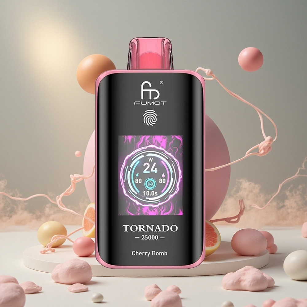 Fumot Tornado 25000 Puffs Laetav Kirsi Pomm