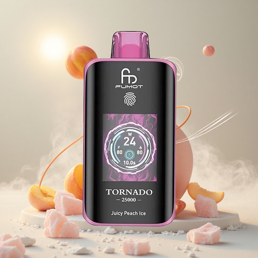 Fumot Tornado 25000 Puffs Laetav Mahlakas Virsik Jää