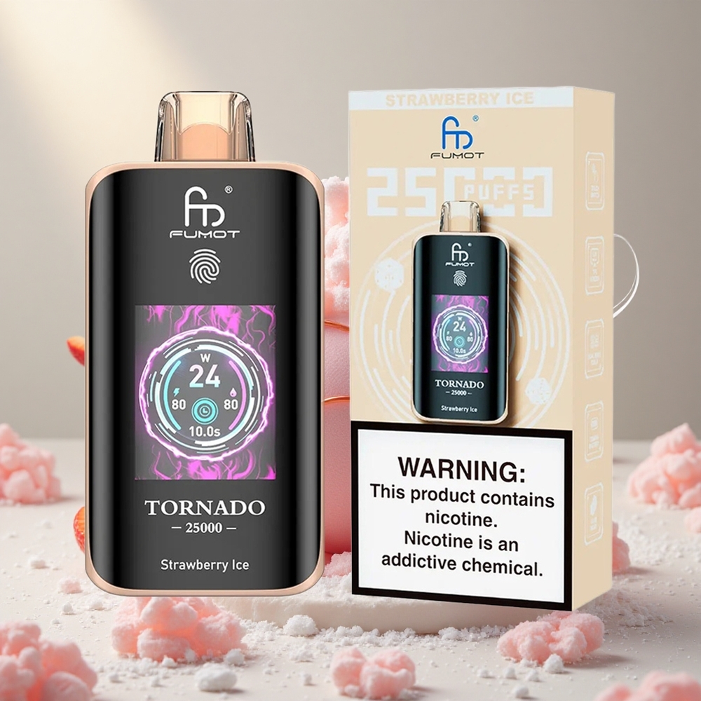 Fumot Tornado 25000 Puffs Laetav Maitse Maasikajää