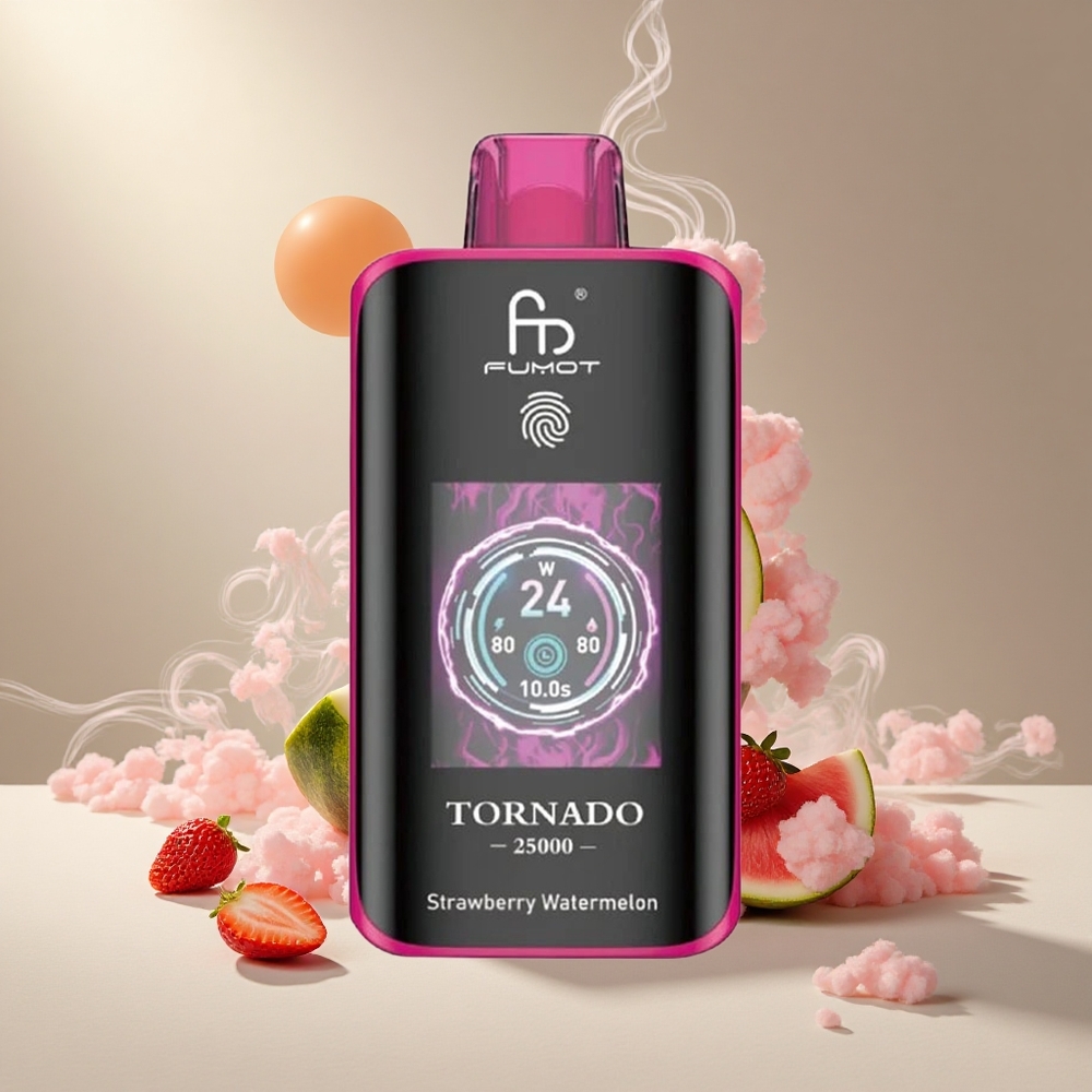 Fumot Tornado 25000 Puffs Maasika-Arbuus 20ml E-vedelik