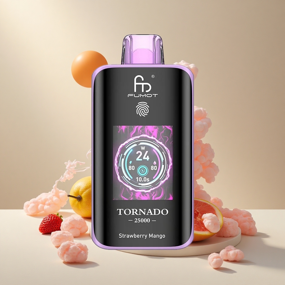 Fumot Tornado 25000 Puffs Maasika-Mango Laadimisega 700mAh