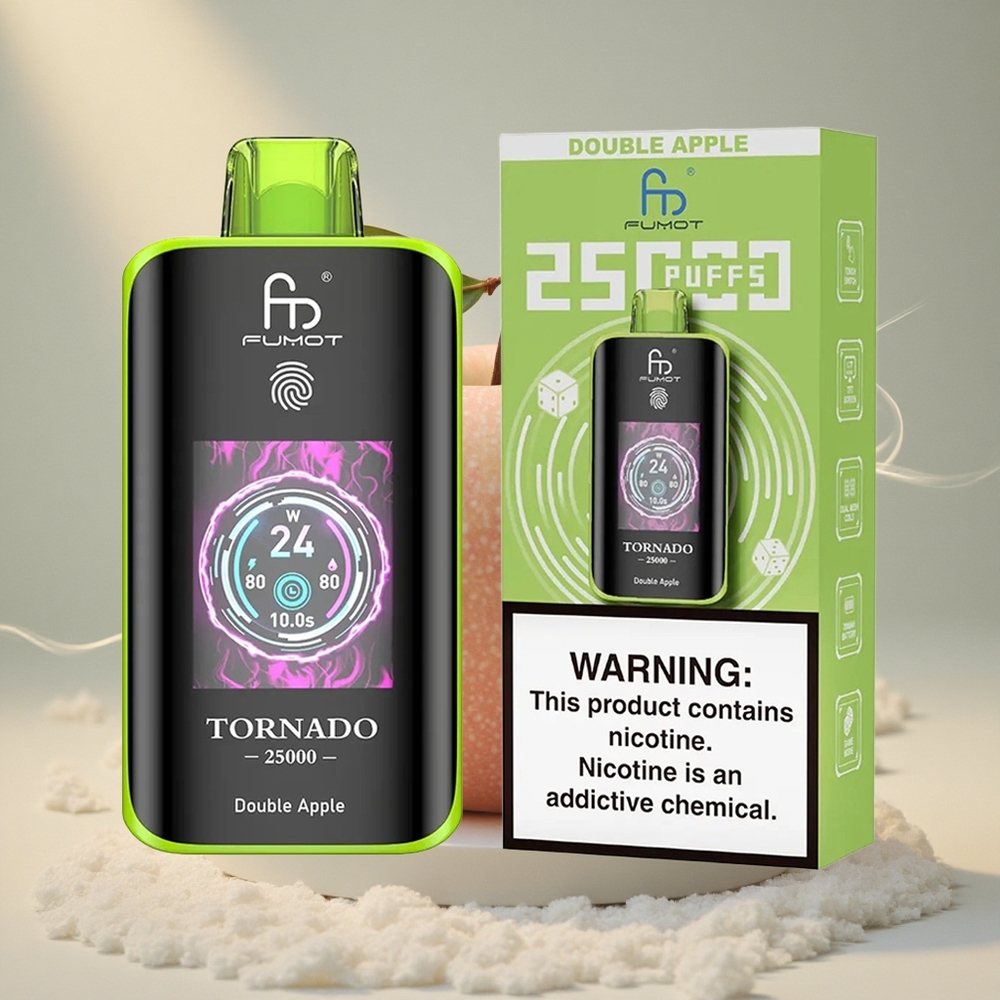 Fumot Tornado 25000 Puffs Taaskasutatav Patarei 700mAh Topeltõun