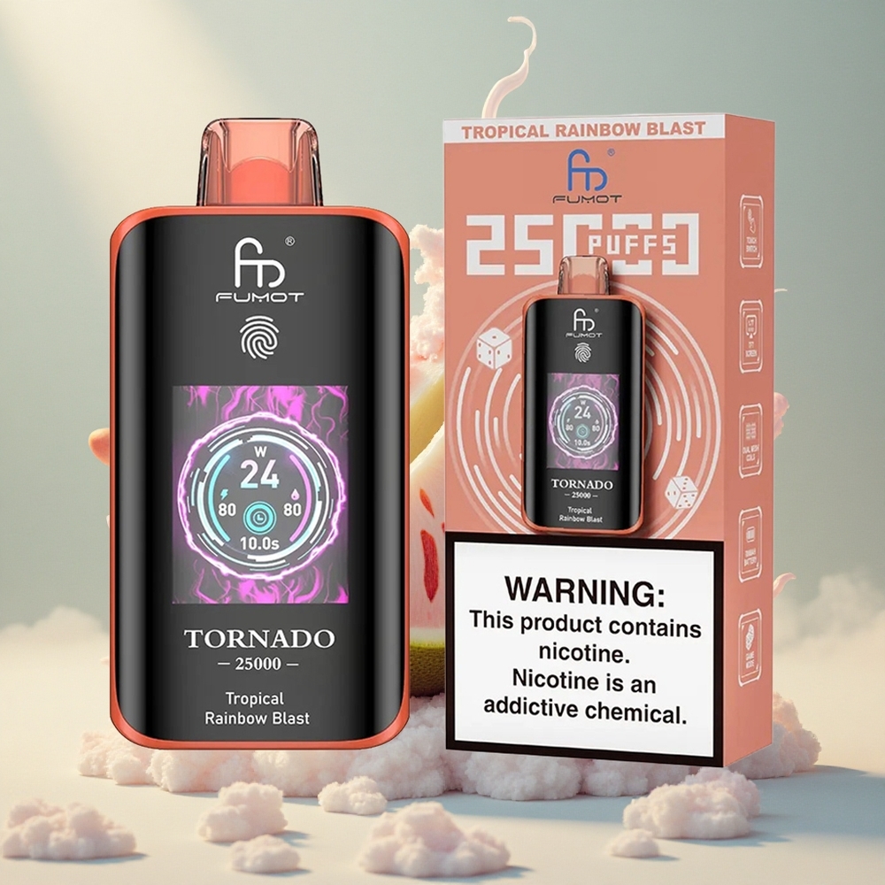 Fumot Tornado 25000 Puffs Tropiline Vikerkaare Plahvatus 700mAh