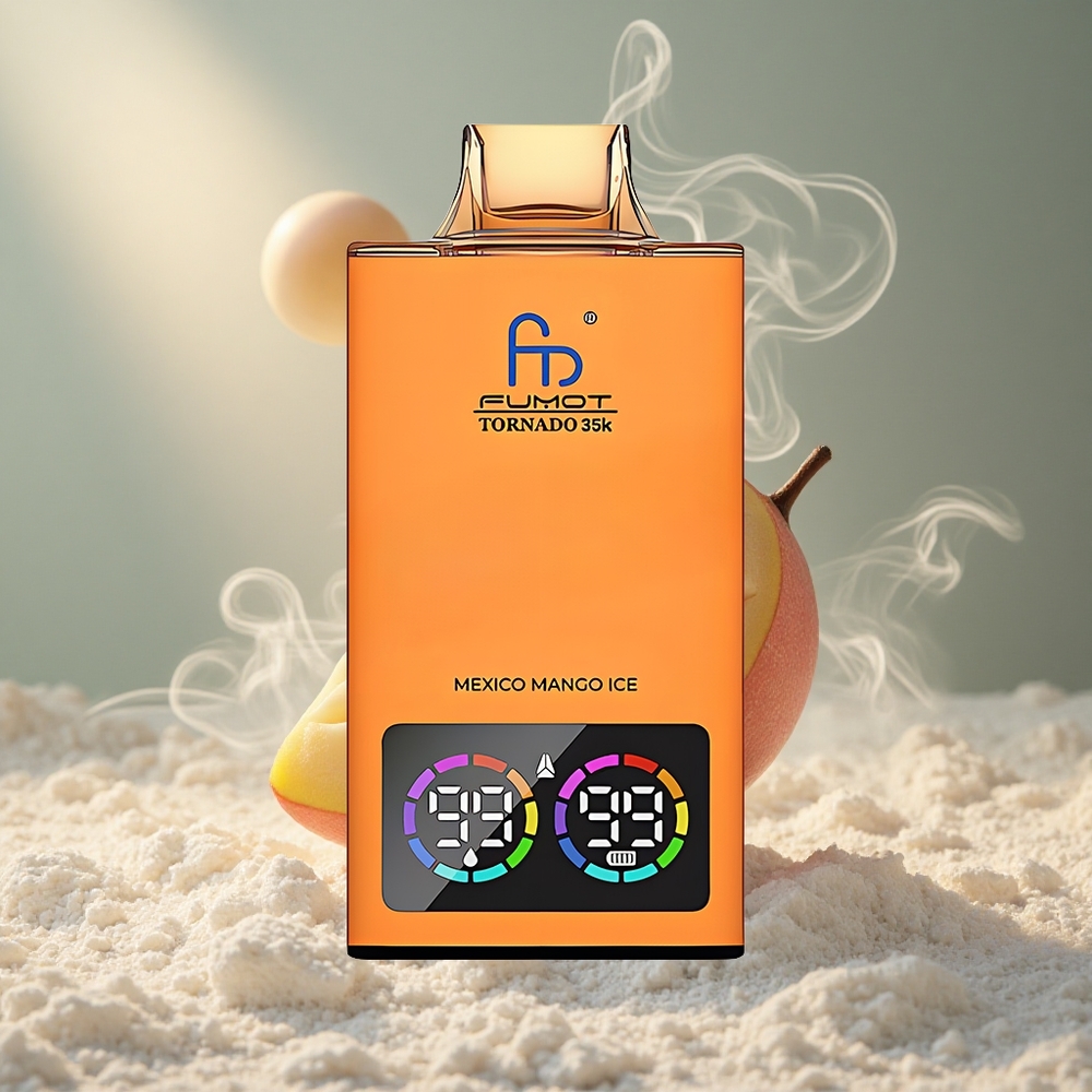Fumot Tornado 35000 Ühekordne Vape Mehhiko Mango Jää RGB Valgustus
