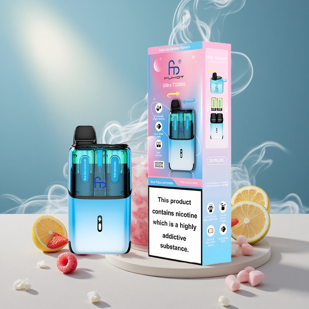 Fumot Ultra T32000 32000Puffs Sinine Sõstar-Marjapuu - Roosa Marjapuu