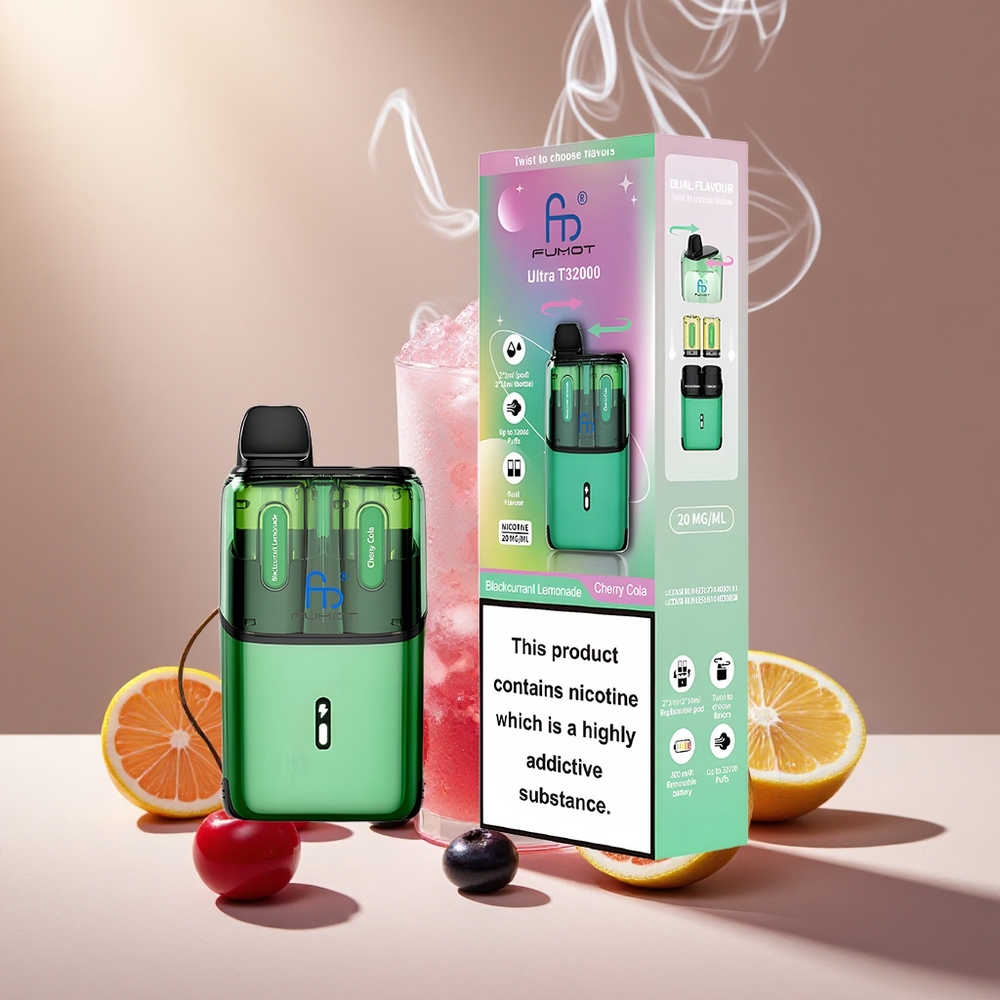 Fumot Ultra T32000 32000 Puffs Mustsõstra-Limonäädi-Kirsikola