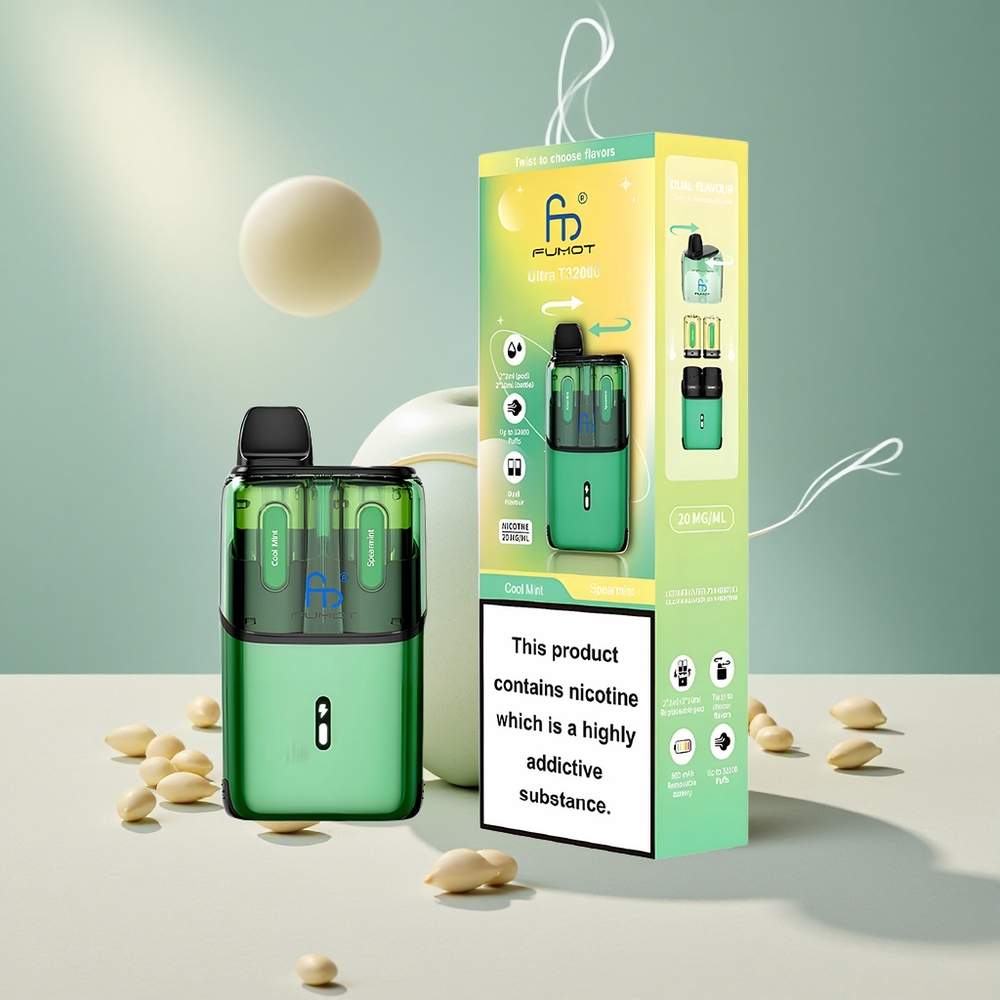 Fumot Ultra T32000 32000 Puffs Ühekordne Vape Jahe Münt - Mädarõigas